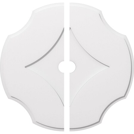 Ekena Millwork Percival Architectural Grde PVC Contemporary Ceiling Medallion, Two Piece, 32"OD x 3"ID x 11"C x 1"P CMP32PL2-03000